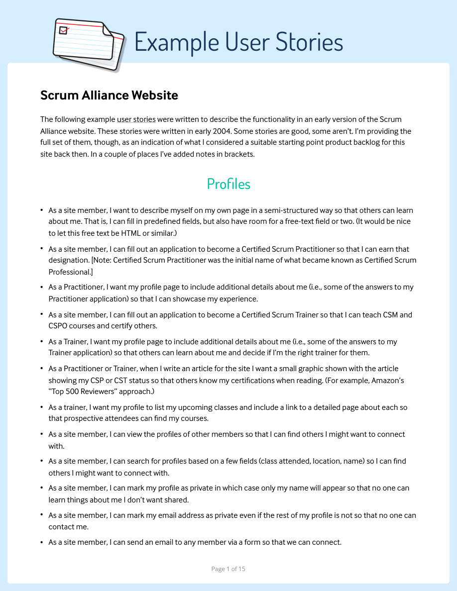 200 User Stories PDF – Unknown