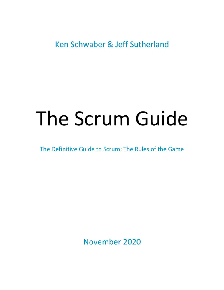 2020 Scrum Guide US Kitap Kapağı
