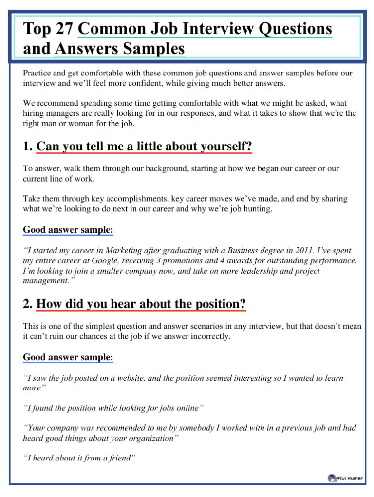 27 Common Job Interview Questions Kitap Kapağı