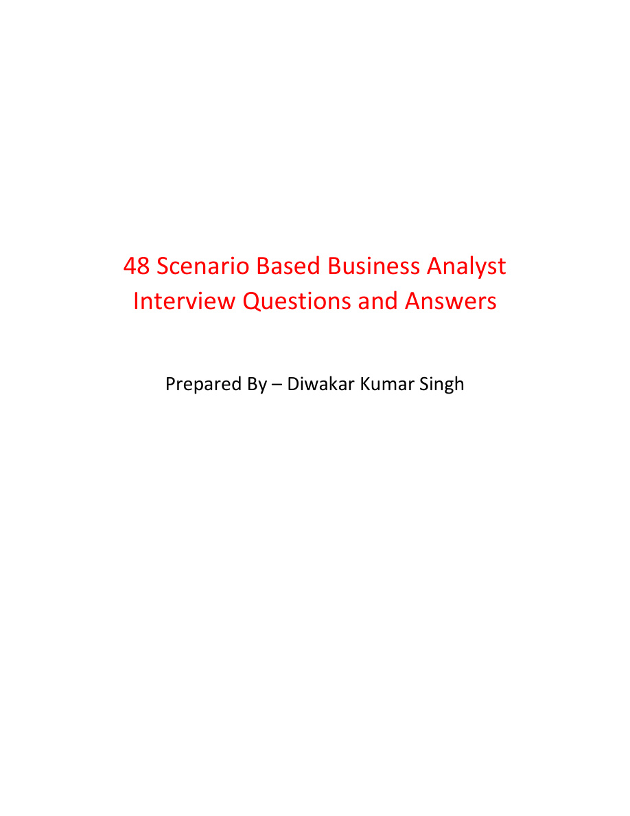 48 Scenario Based Questions PDF – Unknown