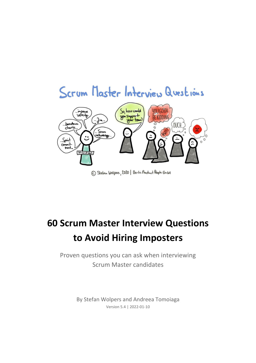60 Scrum Master Interview Questions-v54 PDF – Unknown
