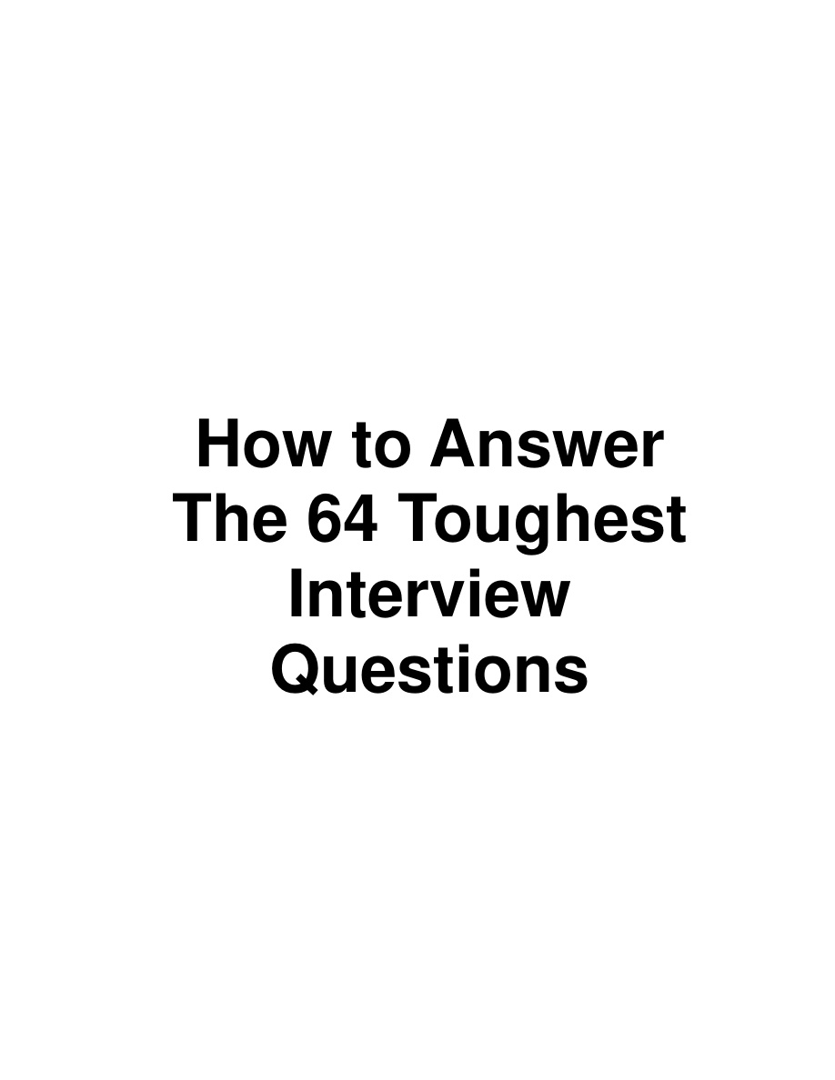 64 Interview Questions and Answers PDF – Unknown
