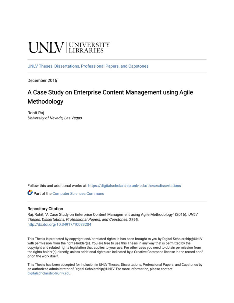 A Case Study on Enterprise Content Management using Agile Methodo Kitap Kapağı