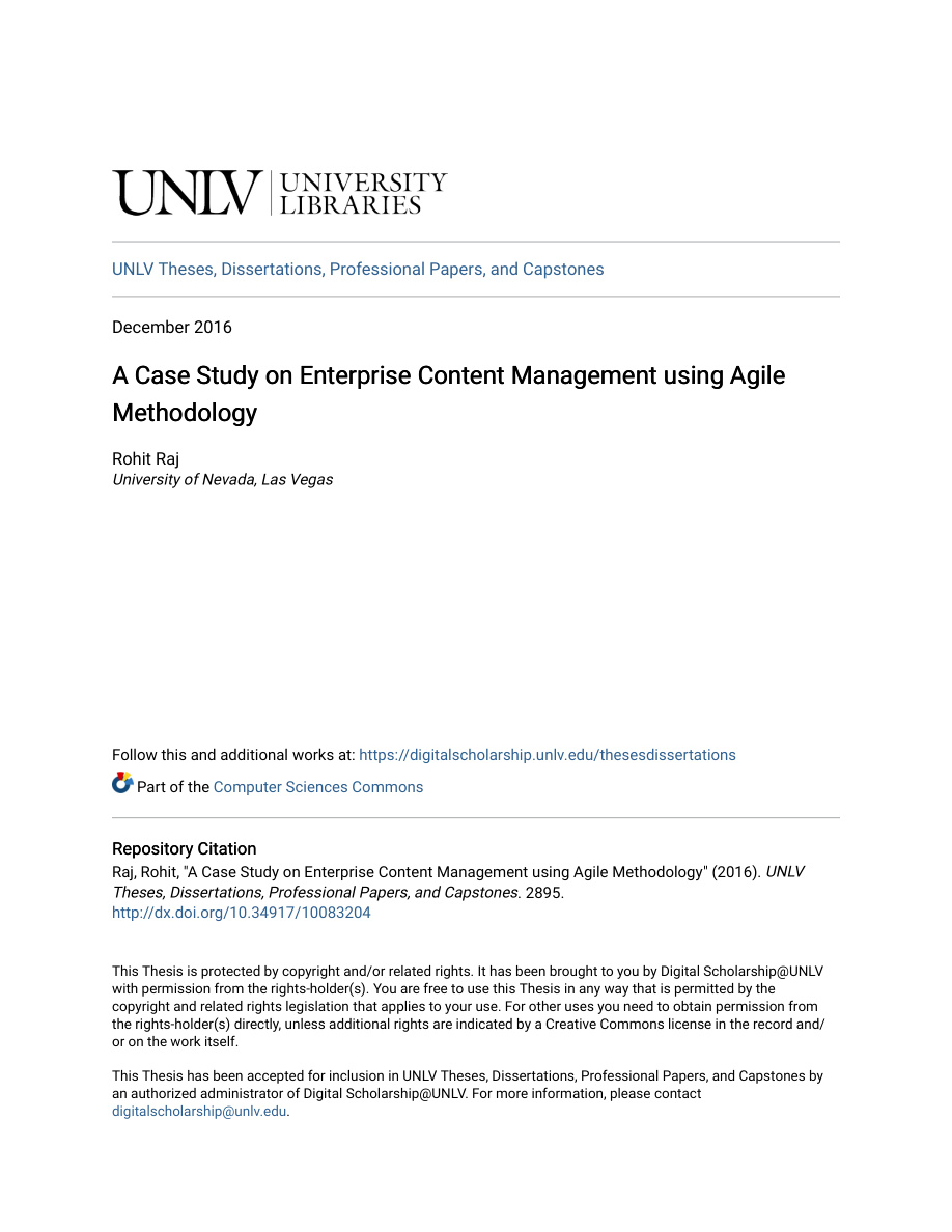 A Case Study on Enterprise Content Management using Agile Methodologies PDF – Unknown