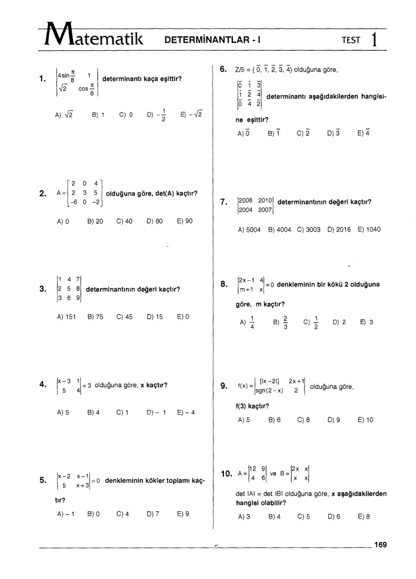 ABC Yayınları Matematik Soru Bankası PDF – ABC Yayınları Komisyon