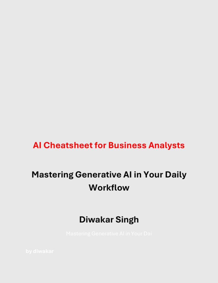 AI Cheatsheet for Business Analysts Kitap Kapağı