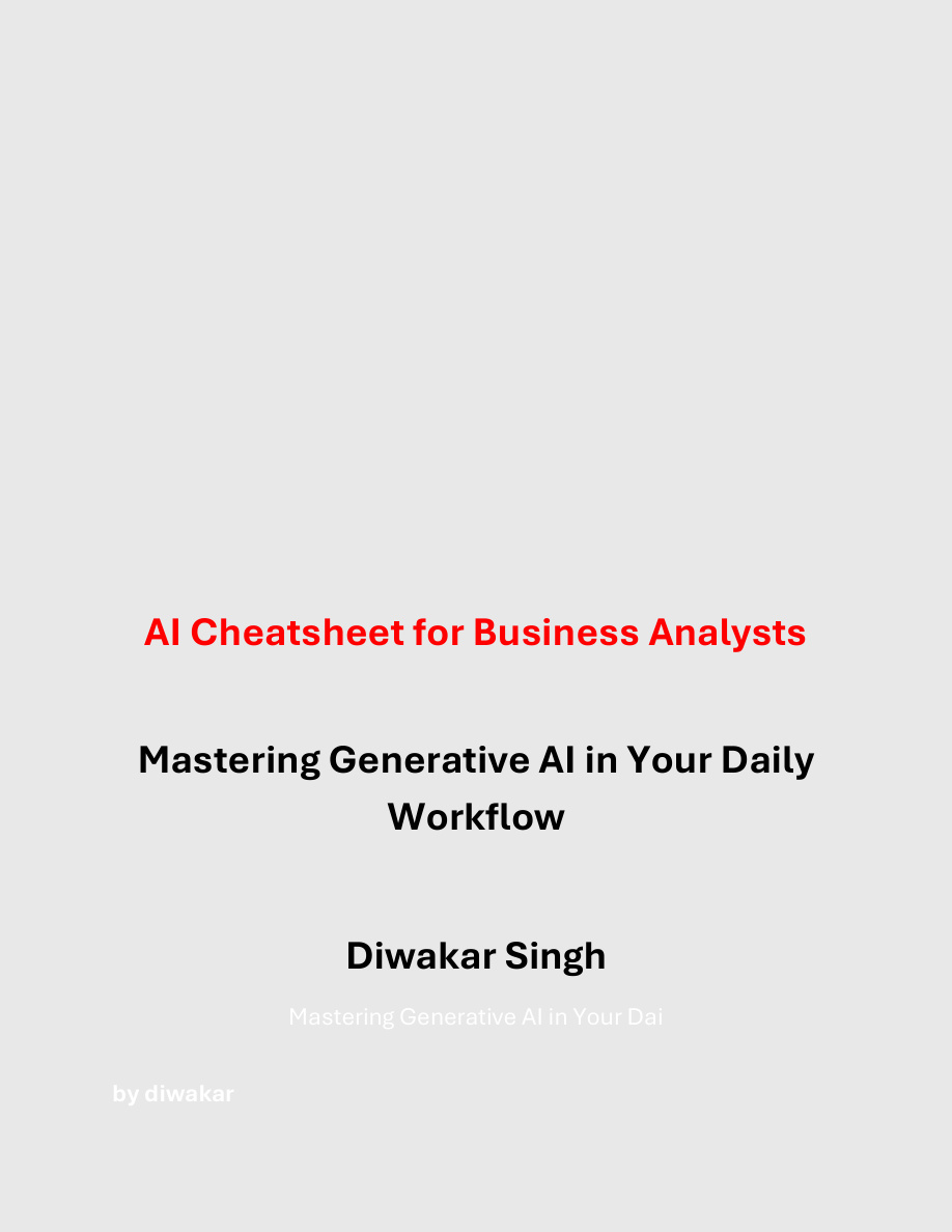 AI Cheatsheet for Business Analysts PDF – Unknown