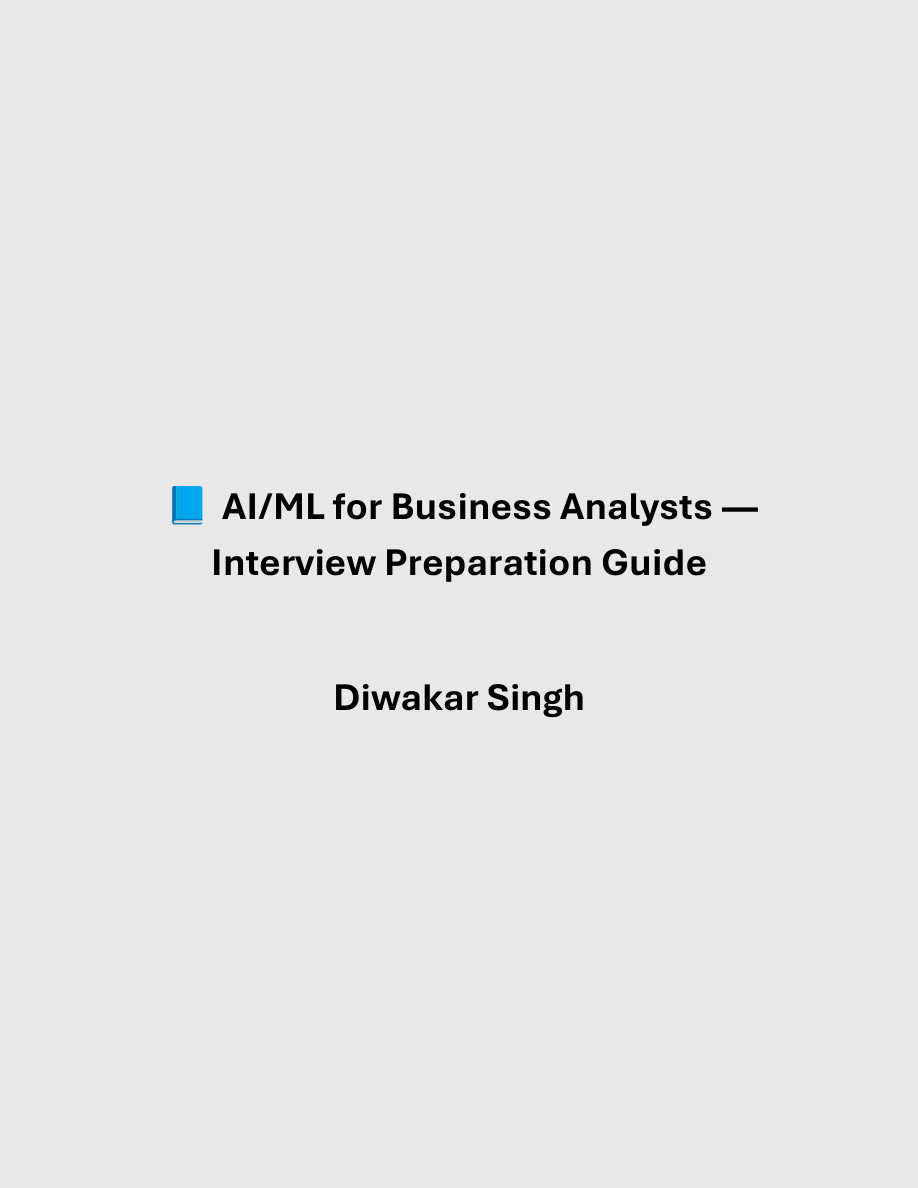 AIML for Business Analysts — Interview Preparation Guide PDF – Unknown