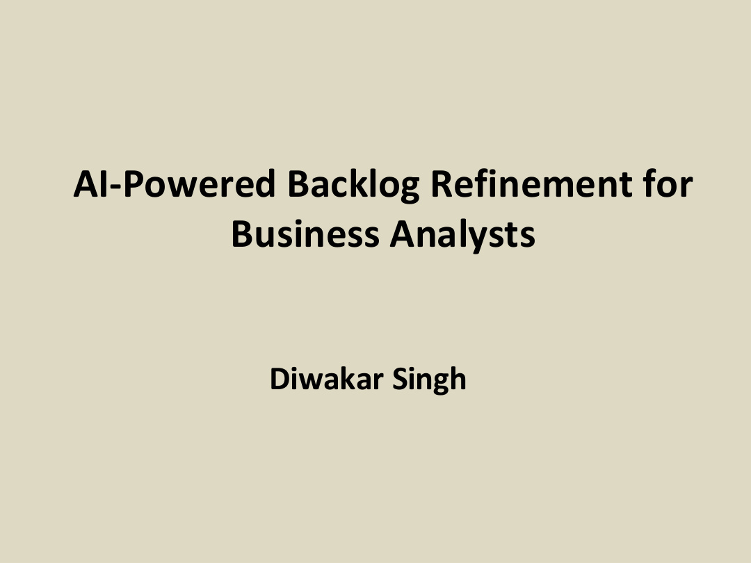 AI Backlog Refinement for BAs PDF – Unknown