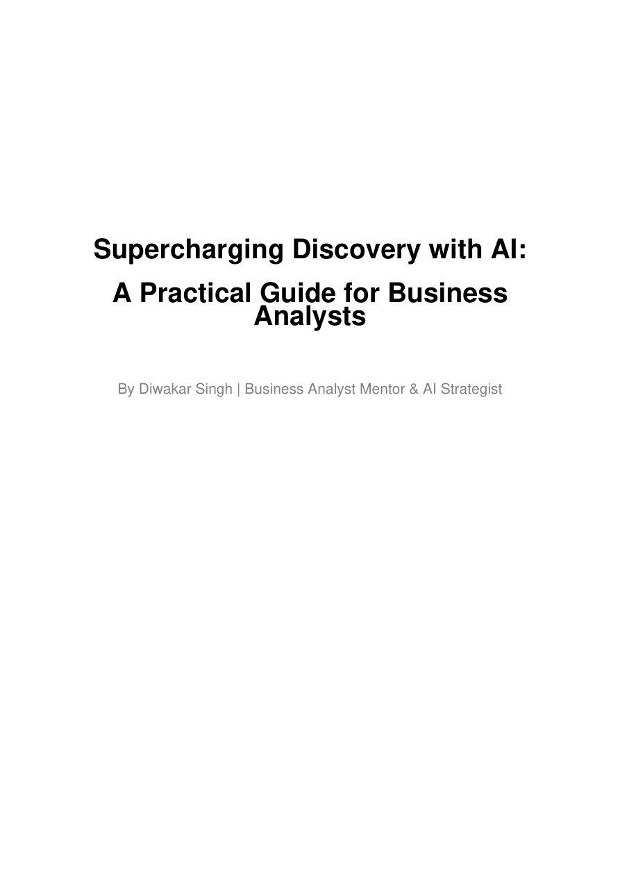 AI Discovery BA eBook Segment 1 PDF – Unknown