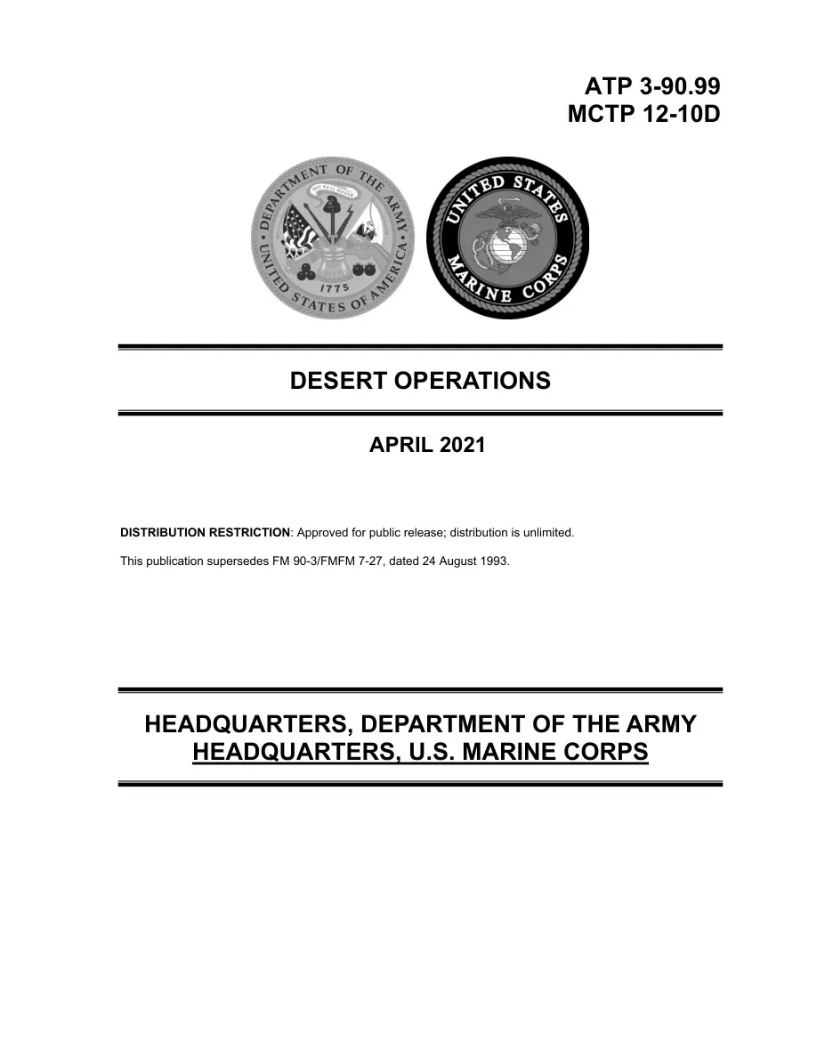 ATP 3-90.99: Desert Operations PDF – Department of the Army