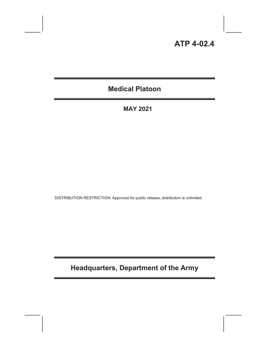 ATP 4-02.4: Medical Platoon PDF – Department of the Army
