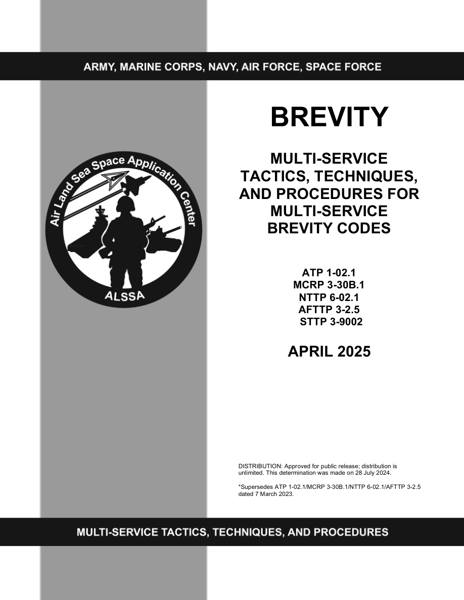 ATP 1-02.1: Multi-Service Brevity Codes PDF – Department of Defense