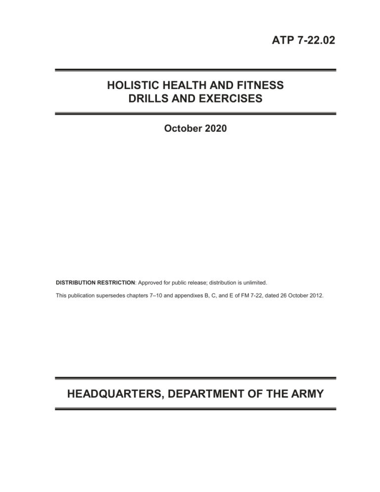 ATP 7 22 02 Holistic Health & Fitness Drills & Exercises 2020 Kitap Kapağı