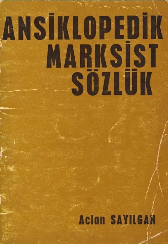 Aclan Sayılgan Ansiklopedik Marksist Sözlük Kitap Kapağı