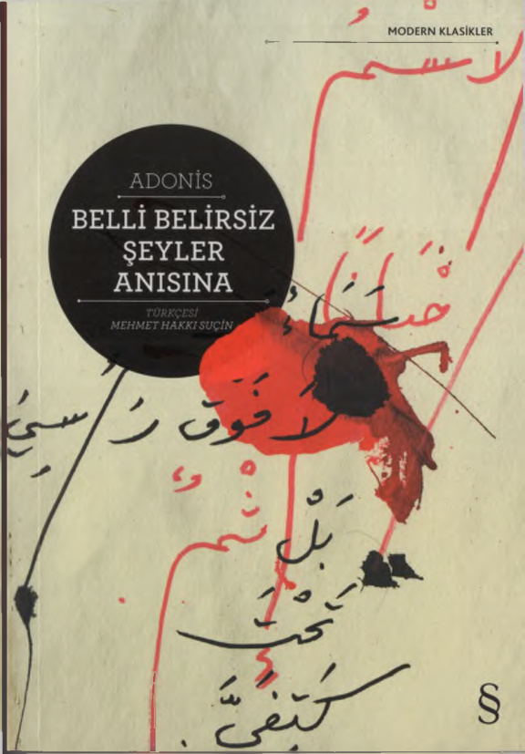 Belli Belirsiz Şeyler Anısına PDF – Adonis