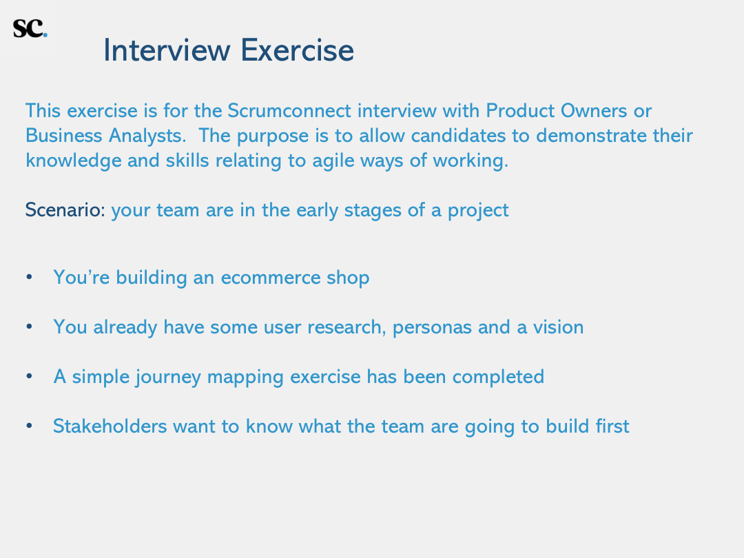 Agile Interview Exercise PO BA PDF – Unknown