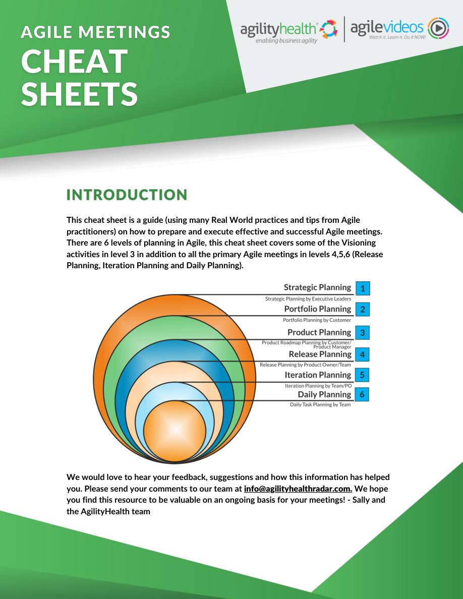 Agile Meeting Cheat Sheet PDF – Unknown