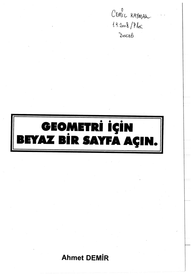 Kolay Geometri PDF – Ahmet Demir