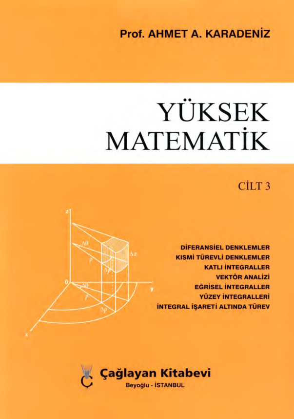 Yüksek Matematik 3 PDF – Ahmet Karadeniz
