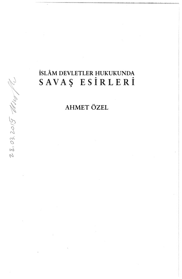 Savaş Esirleri PDF – Ahmet Özel