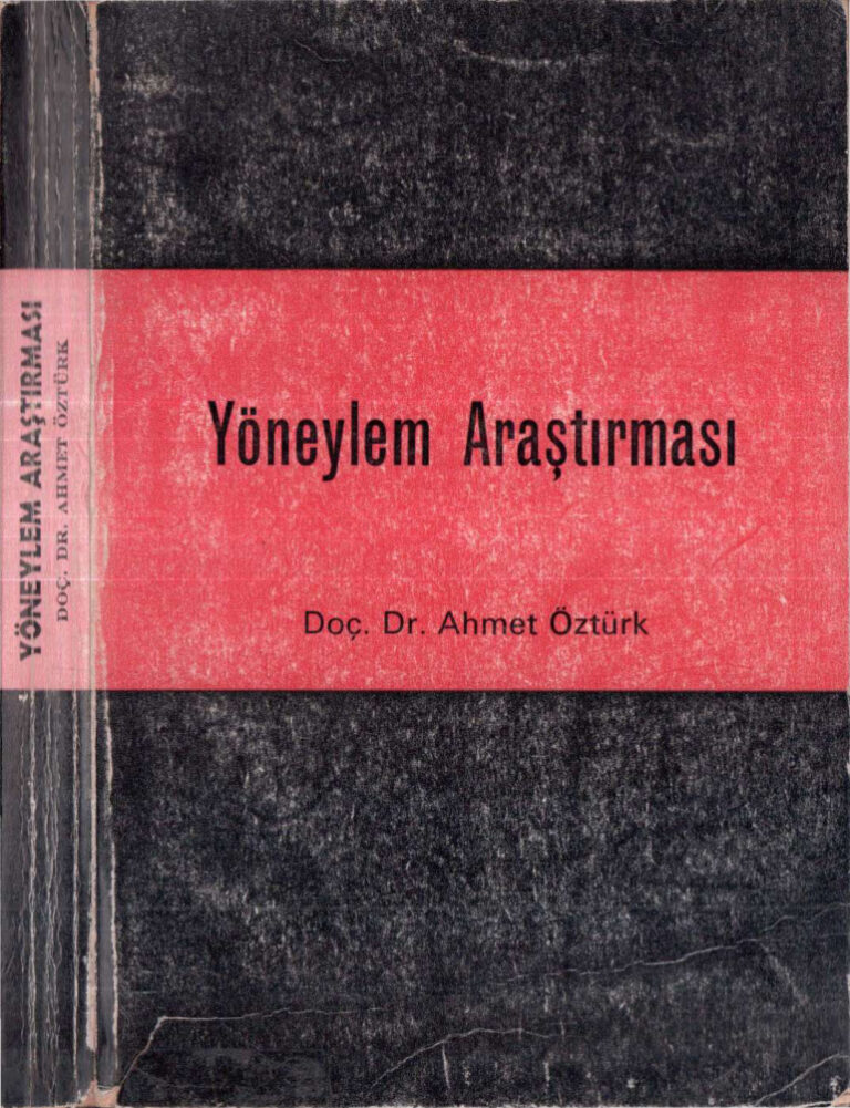 Ahmet Öztürk Yöneylem Araştırması Uludağ Üniversitesi Yayınları Kitap Kapağı