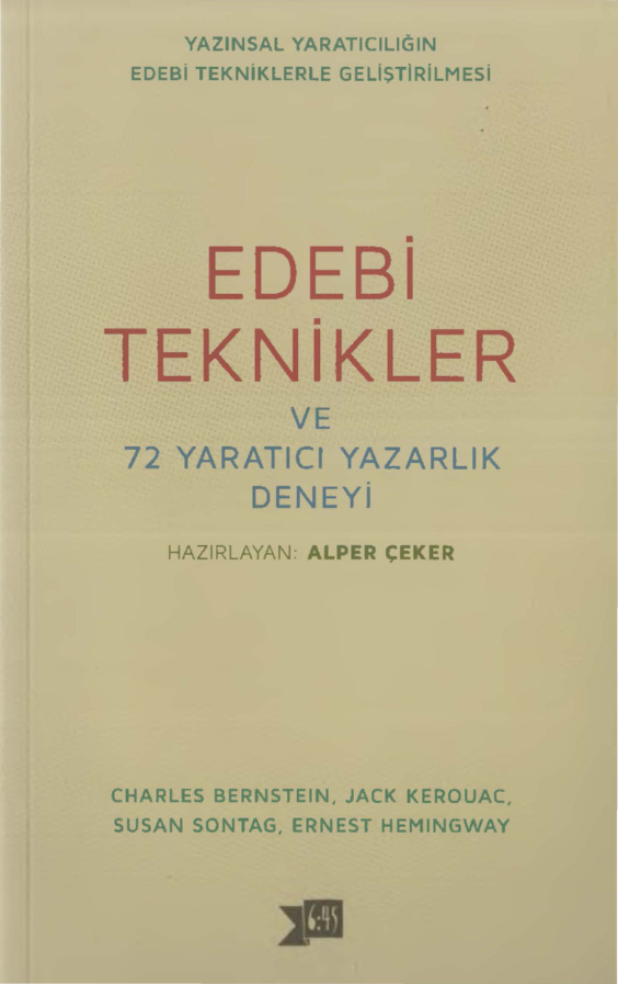 Edebi Teknikler: 72 Yaratıcı Yazarlık Deneyi PDF – Alper Çeker