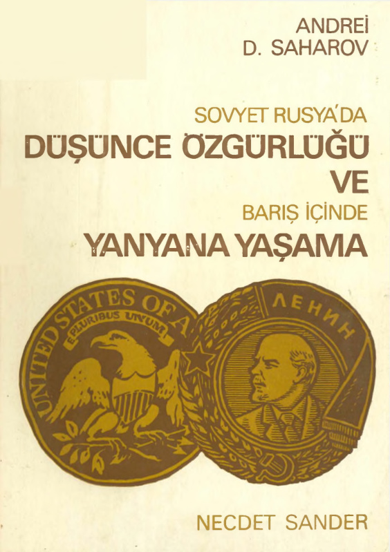 Andrei D. Saharov Sovyet Rusyada Düşünce Özgürlüğü ve Barış içinde Yanyana Yaşama Sander Yayınları Kitap Kapağı
