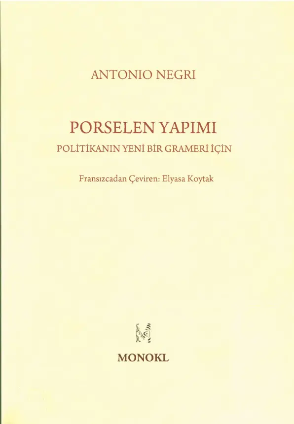 Porselen Yapımı PDF – Antonio Negri