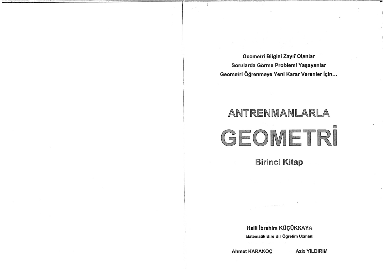 Antrenmanlarla Geometri – 1. Kitap PDF – Halil İbrahim Küçükkaya