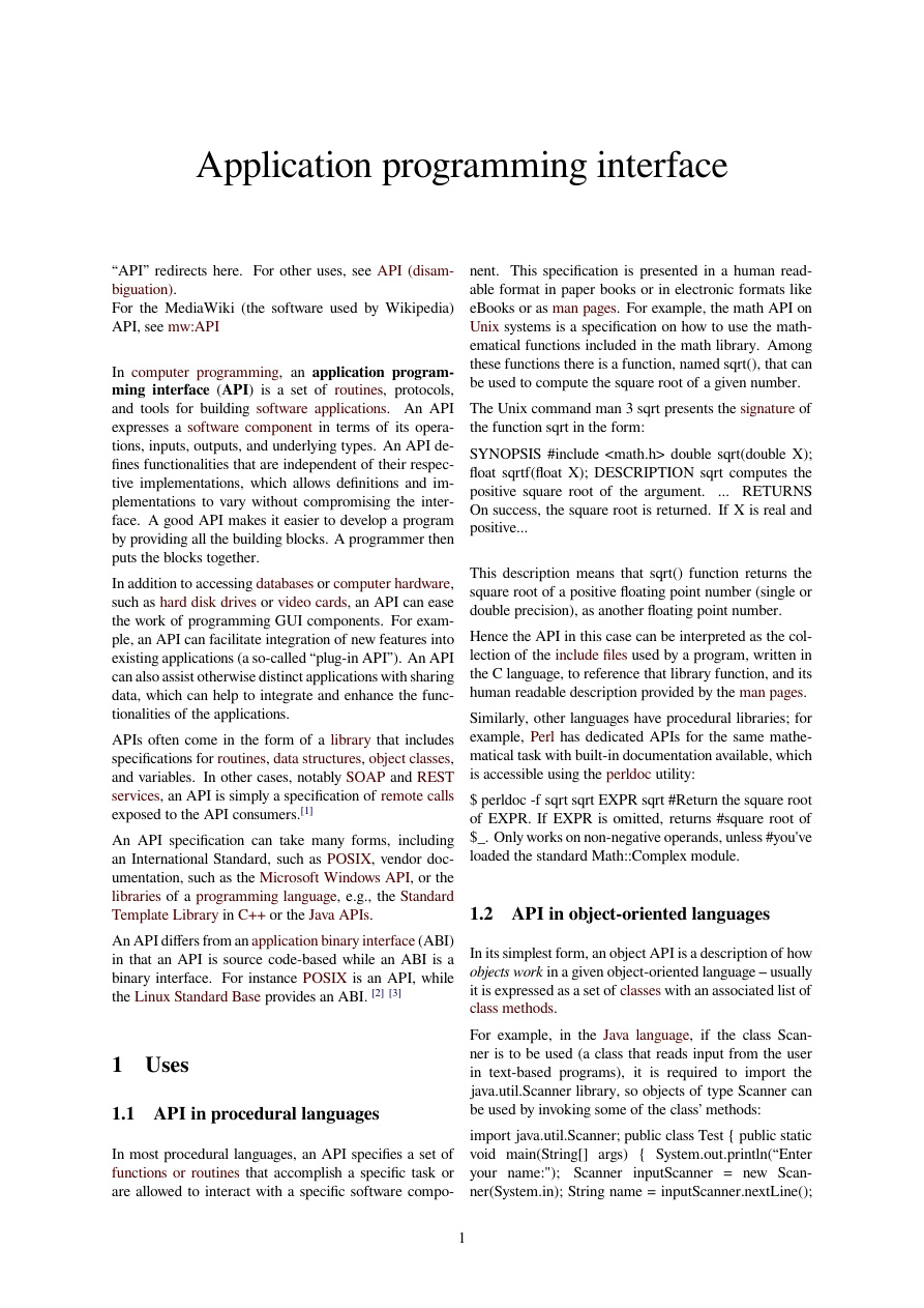 Application Programming Interface PDF – Unknown