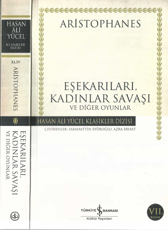 Aristophanes Eşekarıları Kadınlar Savaşı İş Bankası Yayınları Kitap Kapağı