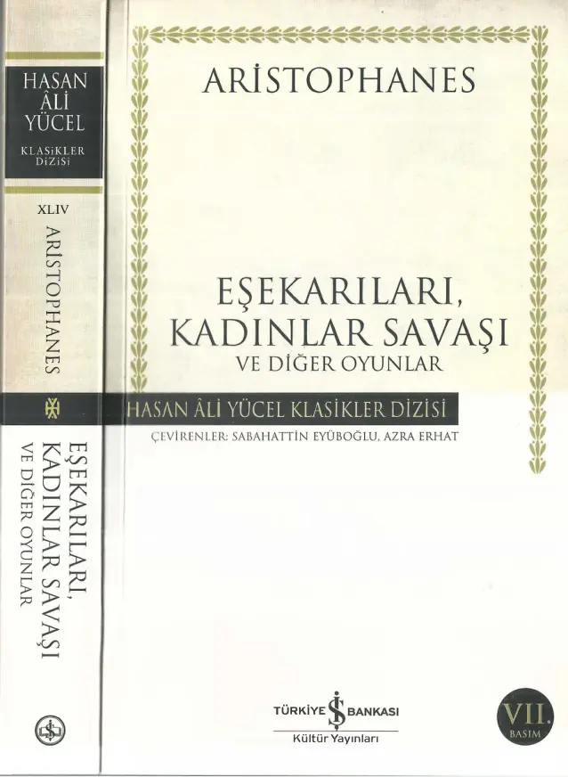 Aristophanes Eşekarıları Kadınlar Savaşı İş Bankası Yayınları Kitap Kapağı