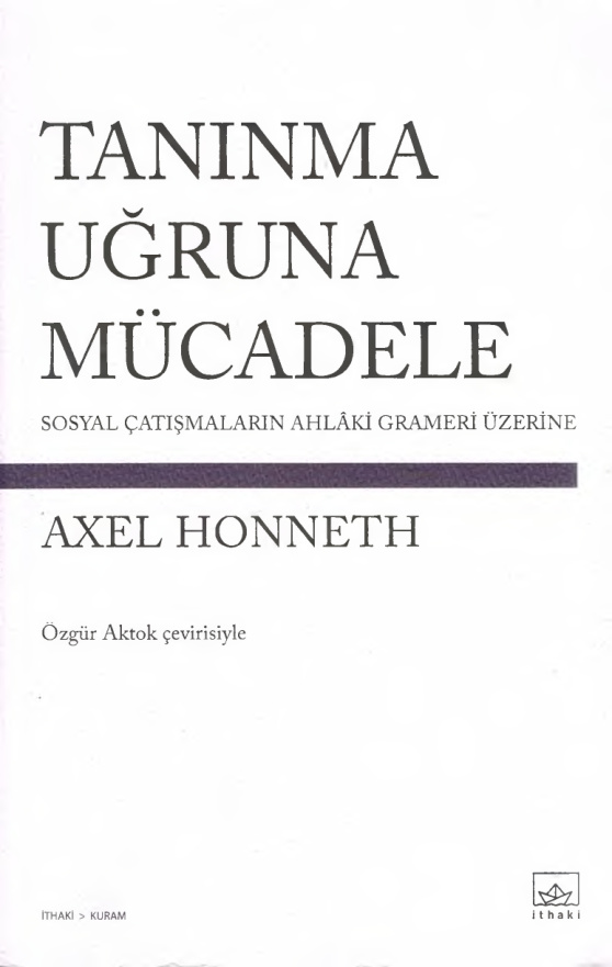 Tanınma Uğruna Mücadele PDF – Axel Honneth