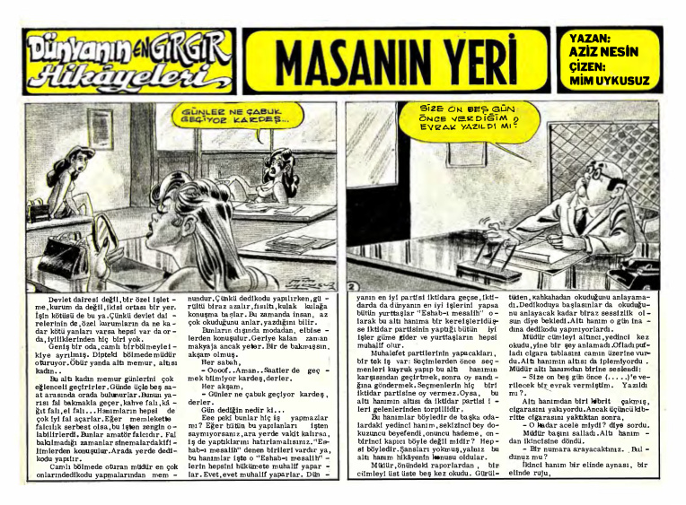 Masanın Yeri PDF – Aziz Nesin