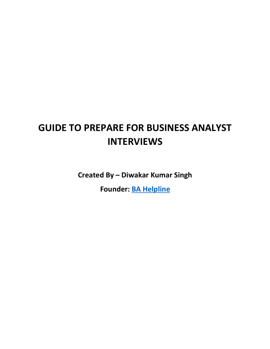 BA Interview Guide PDF – Unknown