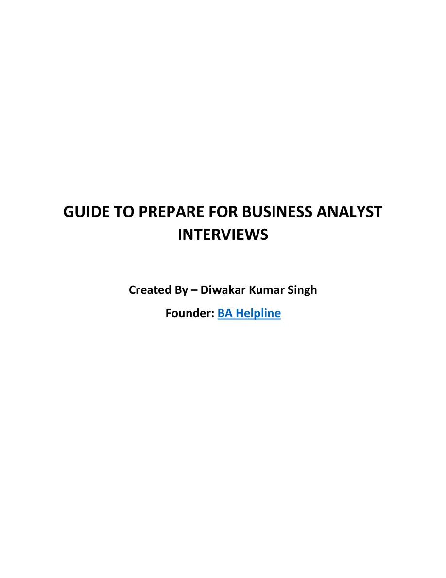 BA Interview Guide PDF – Unknown