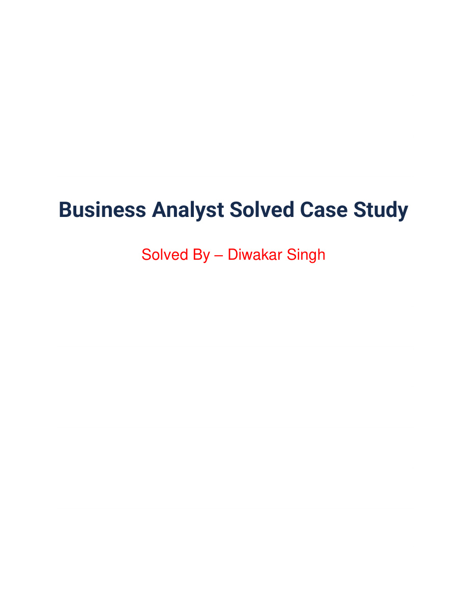 BA Tech Assignment Solved PDF – Unknown