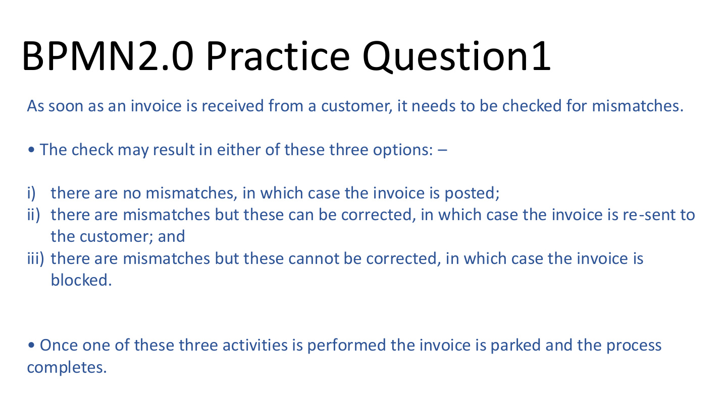 BPMN Practice Questions PDF – Unknown