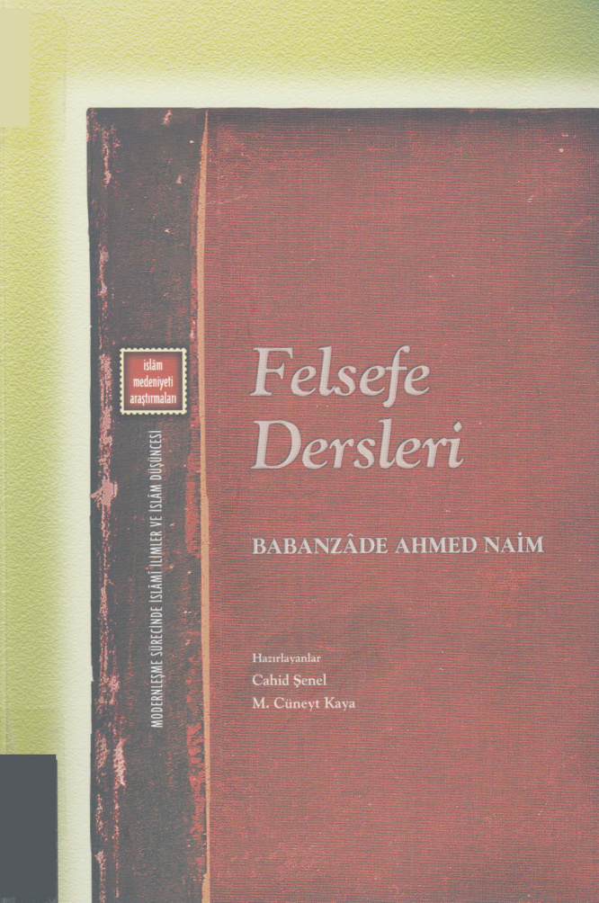 Felsefe Dersleri PDF – Babanzâde Ahmed Naim