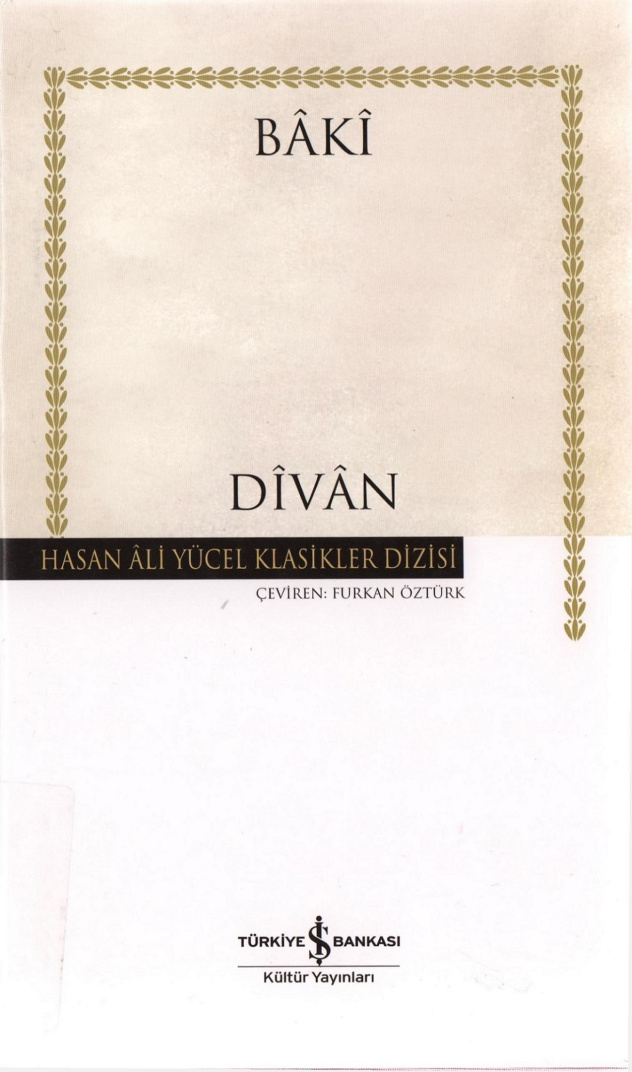 Baki Divanı (İş Bankası Baskısı) PDF – Baki