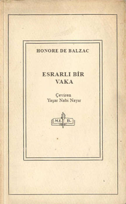 Esrarlı Bir Vaka PDF – Honoré de Balzac