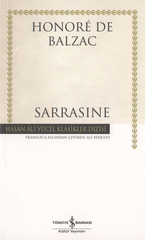 Sarrasine (İş Bankası Baskısı) PDF – Honoré de Balzac