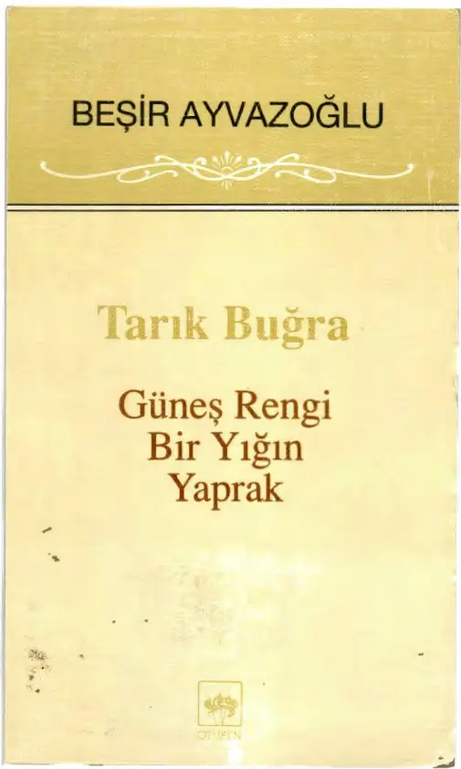 Beşir Ayvazoğlu Tarık Buğra Ötüken Yayınları Kitap Kapağı