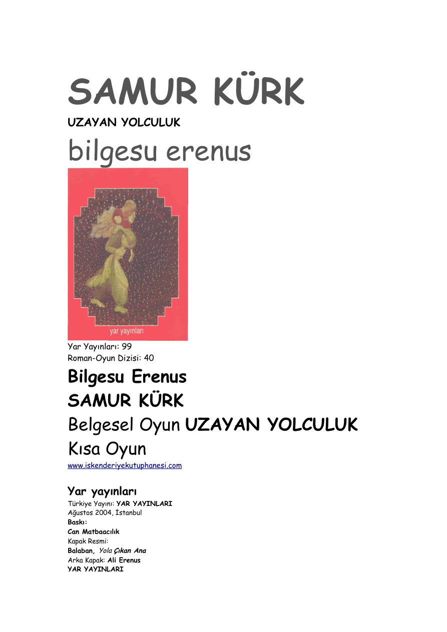 Samur Kürk PDF – Bilgesu Erenus