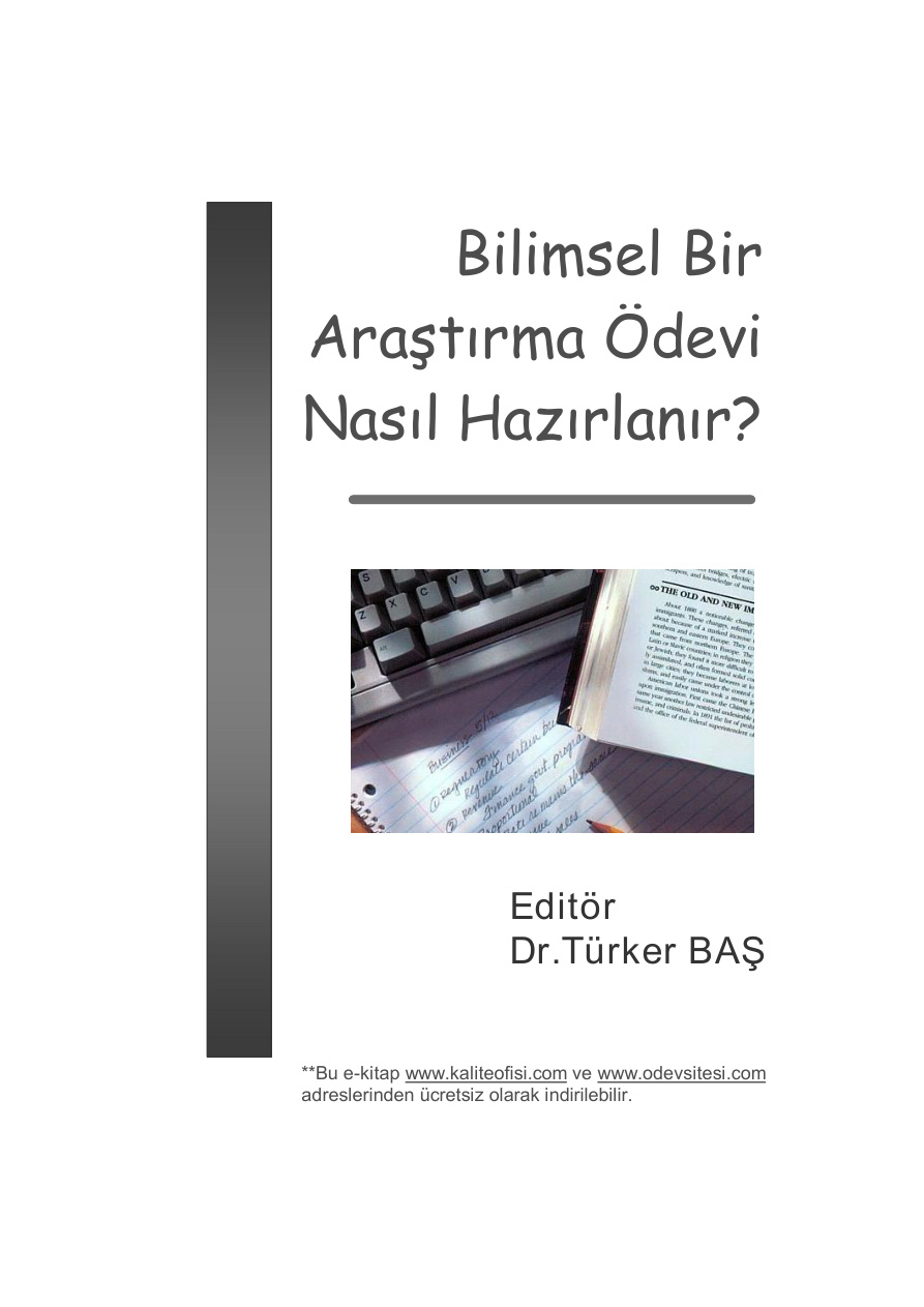 Bilimsel Bir araştırma nasıl hazırlanır Kitap Kapağı