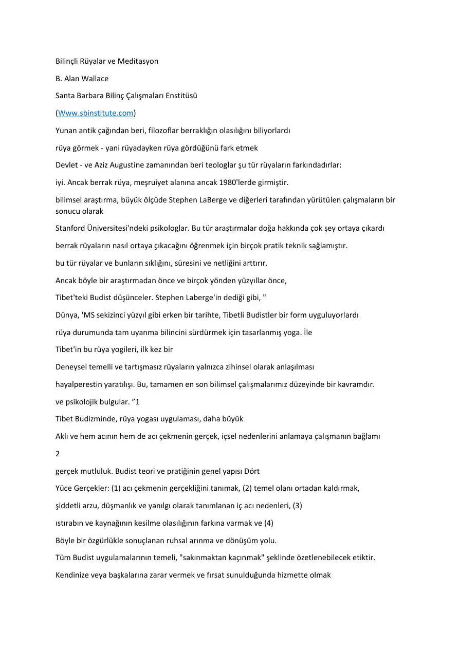 Bilinçli Rüyalar ve Meditasyon PDF – Kolektif