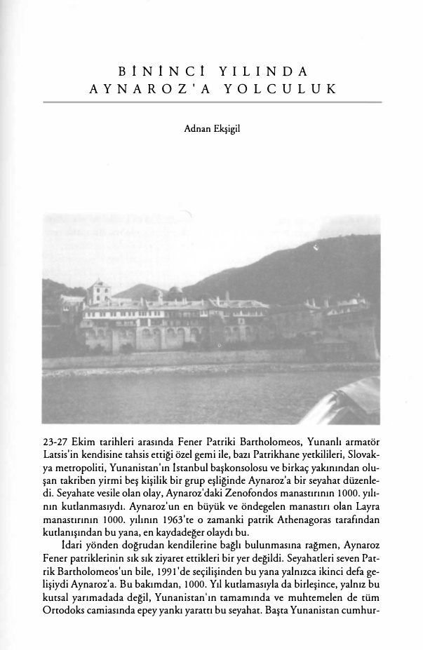 Bininci Yılında Aynaroz'a Yolculuk PDF - Kolektif / Gezi 15 Bininci Yılında Aynaroz'a Yolculuk Kitap Kapağı