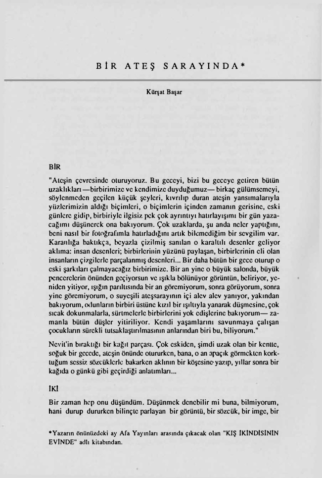 Bir Ateş Sarayında PDF – Kürşat Başar