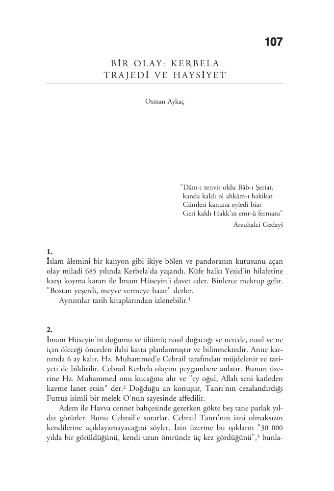 Bir Olay Kerbela Trajedi ve Haysiyet PDF – Kolektif